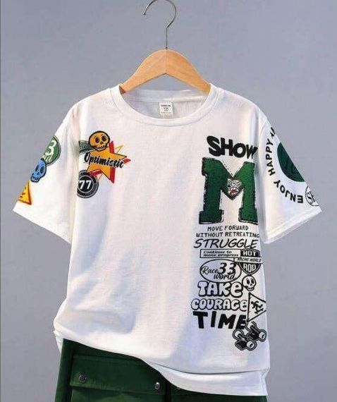 Футболка мужская с принтом повседневная S Белая