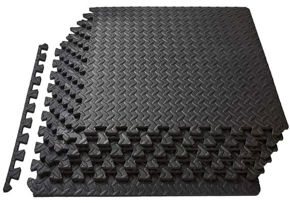 Мат-пазл (ластівчин хвіст) EasyFit SwallowTail з бортиком Чорний (EF-1950)