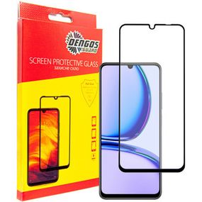 Стекло защитное Dengos Realme C53 (black) (TGFG-339)