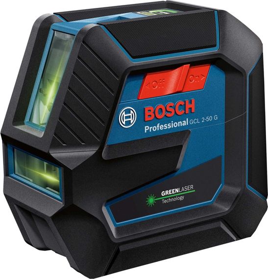Нівелір лазерний Bosch Professional GCL 2-50 G, до 15 м, ± 0.3 мм/м, в чемодані з тримачем RM 10, затиском DK 10, чохлом, мішенню, 0.58 кг (0.601.066.M02) | Зображення 8