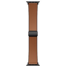 Ремешок Hoco WA34 Basic magnetic buckle silicone leather strap для Apple watch 44/45/46/49mm Brown