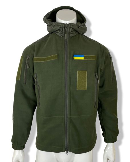 Флісова кофта з капюшоном Олива L | Зображення 1