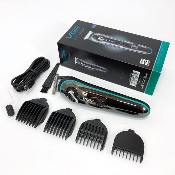 Электробритва для стрижки головы VGR, Триммер с насадками разной длины, Електромашинка для стрижки FN-19 | Зображення 7