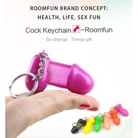 Брелок у формі пеніса Roomfan із пружинкою, рожевий sexstyle