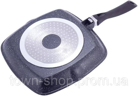 Сковорода-гриль Kamille Grill Pan 28х28см со стеклянной крышкой KM-4431 | Зображення 3