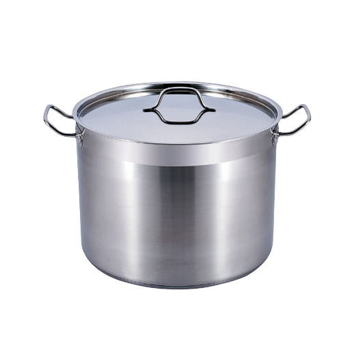 Кастрюля нержавеющая цилиндрическая сталь 22л с крышкой ZB-34 Interos