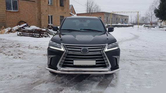 Передняя защита ST014 (2015-2024, нерж) для Lexus LX570 / 450d | Зображення 6