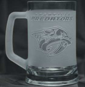 Подарунковий келих для пива 670 мл з гравіюванням лого хокейного клубу НХЛ Нешвіл Предаторс