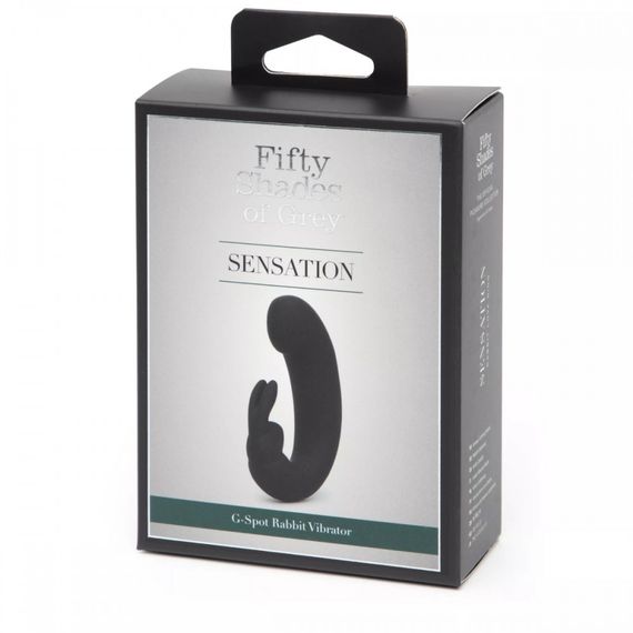 Подвійний вібратор кролик Fifty Shades of Grey Sensation Rechargeable G-Spot Rabbit Vibrator Sex Aura | Зображення 4