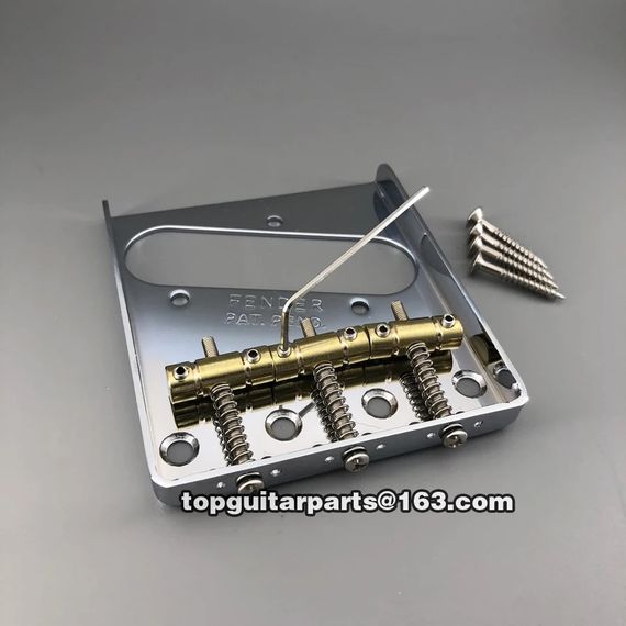 Гітарний Бридж фіксований струнодер для електрогітари гітари Fender Pat. Pen Telecaster хром | Зображення 3