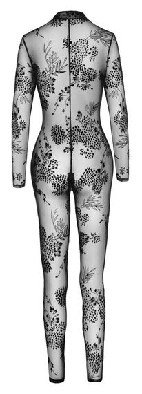 Комбинезон сексуальный полупрозрачный L F237 Noir Handmade, с узором и молнией Sex Aura | Зображення 4