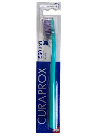 Зубна щітка Curaprox CS 1560 "Soft", d 0,15 мм. М'ятний з фіолетовим (Mvi)