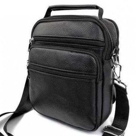 Чоловіча чорна сумка з натуральної шкіри Bexhill BX819C | Зображення 1