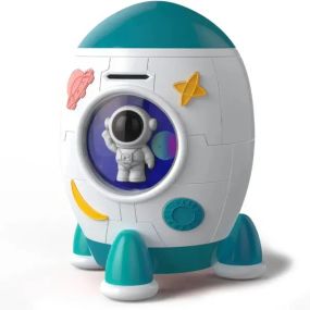 Детская электронная копилка-сейф RIAS 852A "Ракета" с музыкой и подсветкой