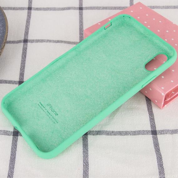 Чохол Silicone Case Full Protective (AA) для Apple iPhone X / XS (5.8") Зелений / Spearmint | Зображення 2