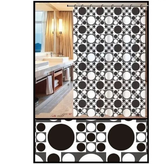 Шторка для ванної ZERIX SCP-005-180x180 ZX5004