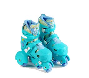 Ролики с защитой 60991-S 30-33 р, цвет Синий, колёса PU 6см, со светом, в коробке (6900066380372)