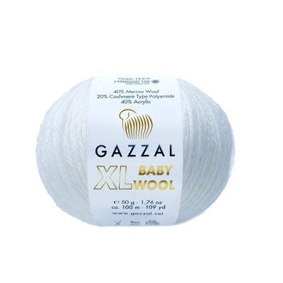 Gazzal BABY WOOL XL No 801 пряжа для в'язання Gazzal