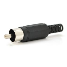 Разъем RCA под кабель под пайку (пластмаса) Black