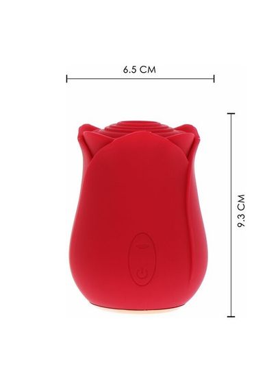 Вакуумный стимулятор клитора в виде розы Toy Joy, силиконовый, красный Sex Aura | Зображення 5
