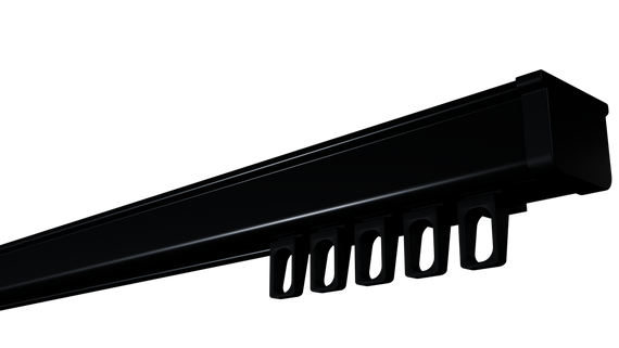 Карниз для штор профіль KS (в зборі) Чорний 225 см