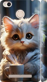 Чохол на Xiaomi Redmi 3x Білий кіт "5646m-441-2448"