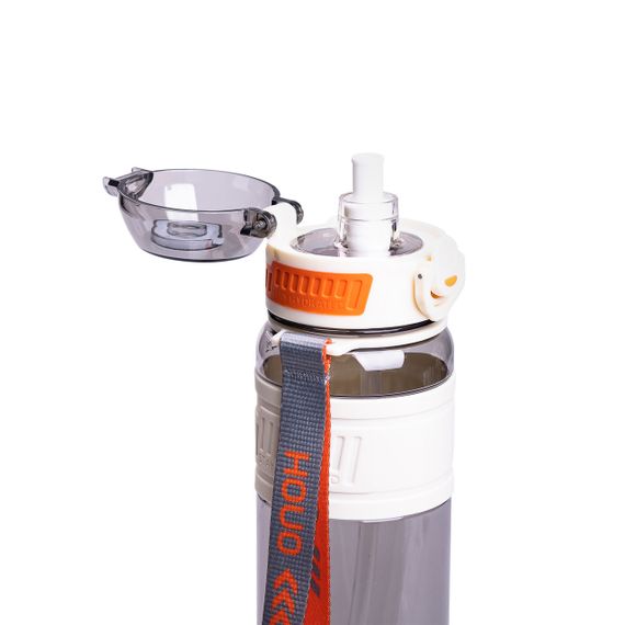 Пляшка для води Houo спортивна 1 літр з фліп кришкою біла HP-14-33W | Зображення 1
