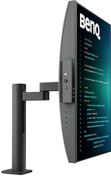 TFT 28.2" BenQ RD280UA, IPS, 3840x2560, 3:2, USB-C, HDMI, DP, HAS, ерго стійка, кол., металік-сірий | Зображення 5