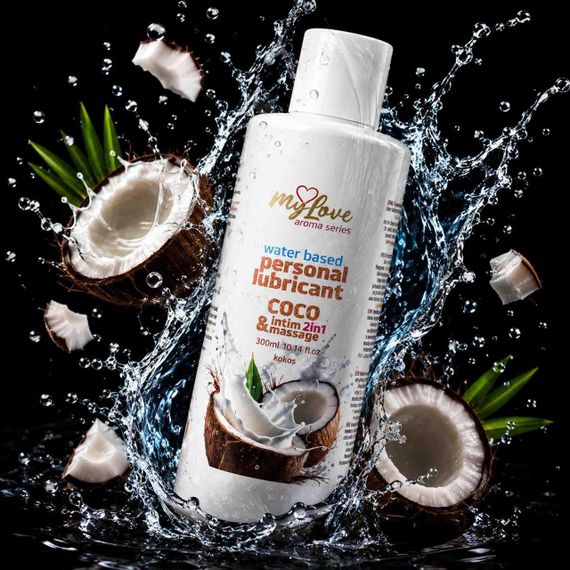 2в1 лубрикант та масажний гель - MyLove Aroma Series Intim&Massage Coco, 300 мл Sex Aura | Зображення 1