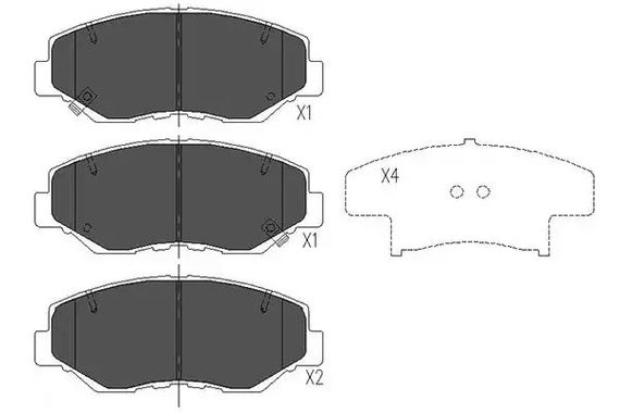 Колодки передні гальмівні Civic/CR-V 02-, KAVO PARTS (KBP2034) | Зображення 2