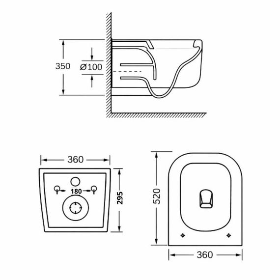 Унітаз підвісний Qtap Gemini безобідковий із сидінням Soft-closeQTGEM26W45430 | Зображення 1
