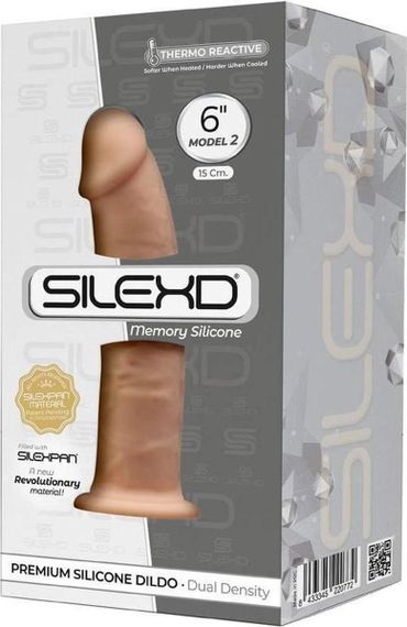 Фалоімітатор термореактивний Silexd Model 2 (6") XM01 на присосці, тілесний sexstyle | Зображення 5