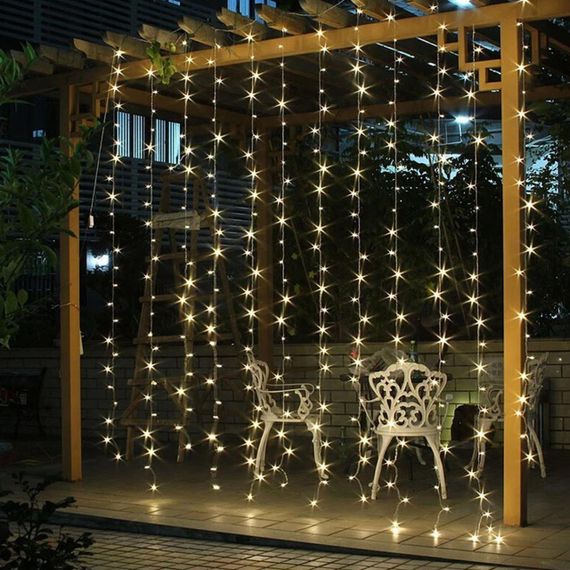 Гирлянда Штора от сети, (2х1,5 м), 192 LED, Теплый белый, AD-50544 / Новогодняя светодиодная гирлянда | Зображення 3