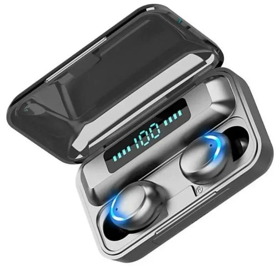 Наушники F9 TWS V5.0 Беспроводные сенсорные Bluetooth с индикатором заряда водонепроницаемые черные (NB-1) | Зображення 2