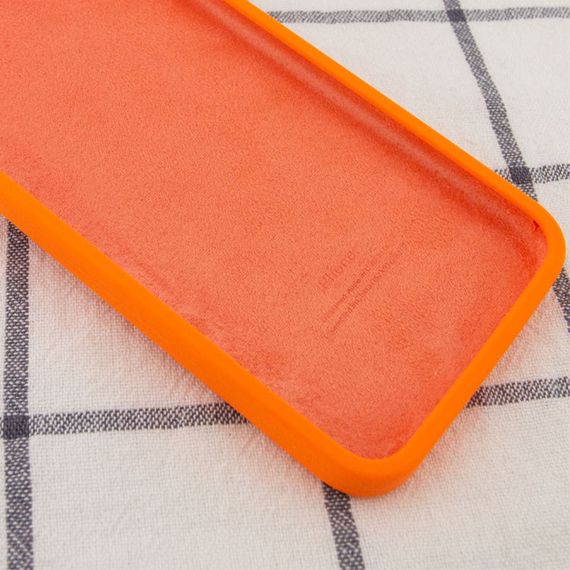 Чехол Silicone Case Square Full Camera Protective (AA) для Apple iPhone 6/6s (4.7") Жовтогарячий/ Bright Orange | Зображення 2