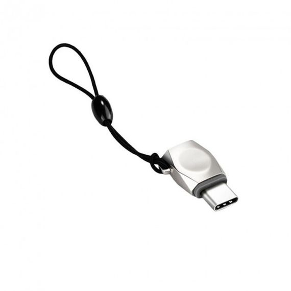 Adapter Hoco UA8 MicroUSB -> Type-C Pearl Nickel | Зображення 2