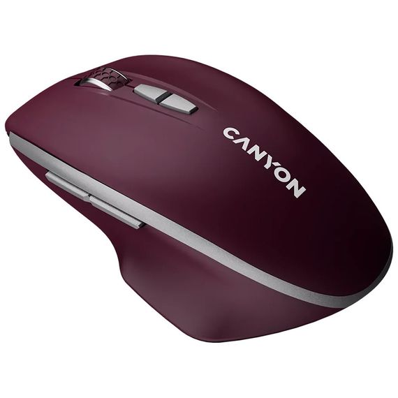 Мишка Canyon MW-21 Wireless Blue LED Burgundy (CNS-CMSW21BR) | Зображення 1