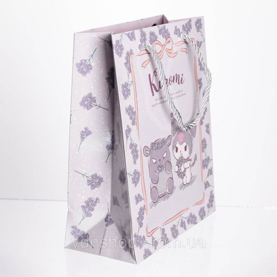 Набір подарункових пакетів з паперу 10 (шт.) Kuromi картонні гарні пакети для подарунків 19×9.5×24.5 (см) Фіолетовий HP-10359-11V | Зображення 2