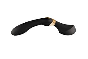 Вибромассажер Shunga Zoa Black, двусторонний sexstyle