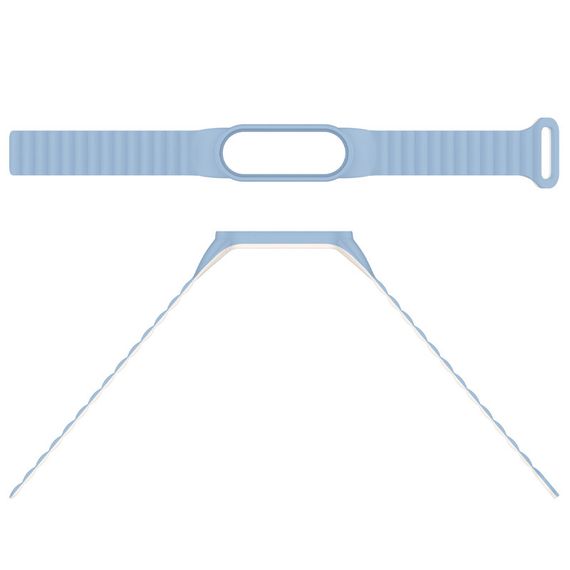 Ремінець Dual-color Magnetic для Xiaomi Mi Band 7/6/5/4/3 Lilac Blue / White | Зображення 3