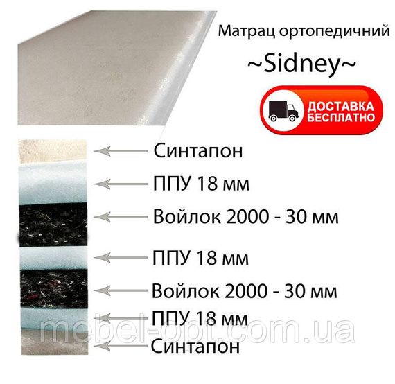 Дитячий матрац Сідней (висота 120 мм) для дитячого ліжечка, вибір розмірів