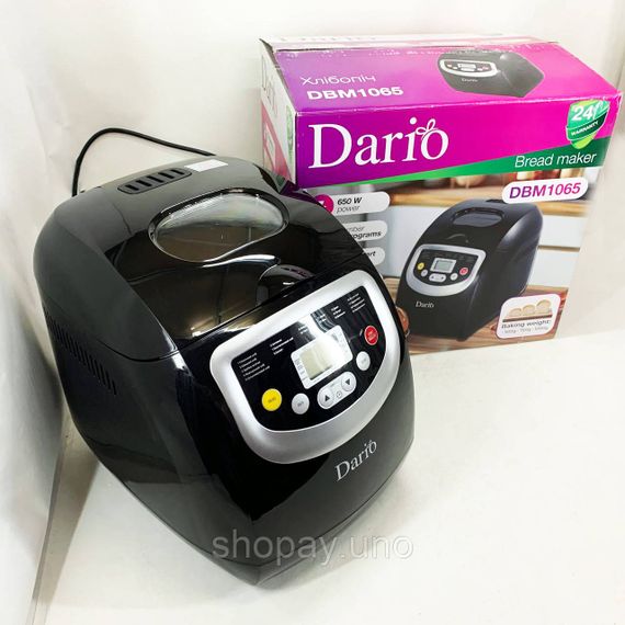 Хлебопечка для безглютеновой выпечки DARIO DBM 1065 600 Вт, 19 програм, Хлебопечь с автоприготовлением PK-77 | Зображення 9