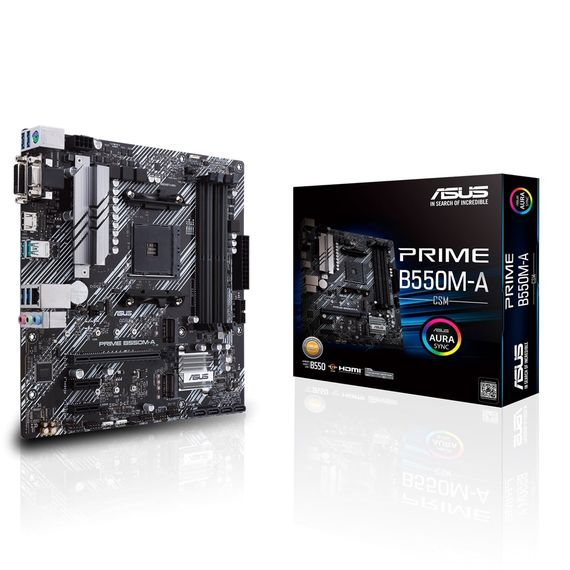 Материнcкая плата ASUS PRIME B550M-A/CSM sAM4 B550 4xDDR4 M.2 HDMI DVI D-Sub CSM mATX 90MB14I0-M0EAYC | Зображення 6