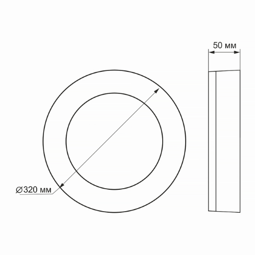 LED Світильник 30W 5000К 220V круглий чорний VL-BHFR-305B Videx | Зображення 1