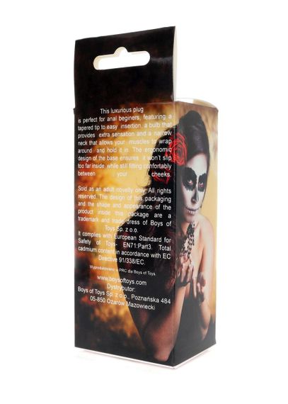 Анальная пробка - Jewellery Silicone Black Plug M Clear sexstyle | Зображення 6