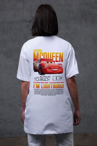 Оверсайз футболка Without з принтом Mcqueen White | Зображення 2