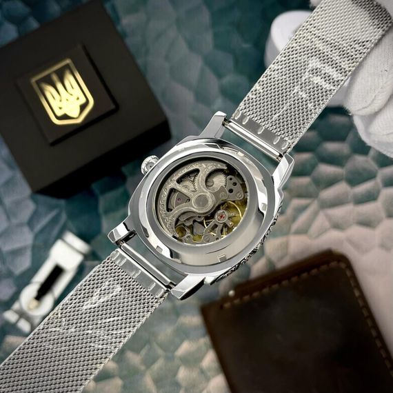 Чоловічий годинник Awarder 021-3D Де би не був Silver-Black Mesh | Зображення 6