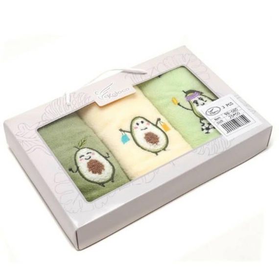 Набір 3 рушників з мікрофібри 25x50см в коробці Авокадо