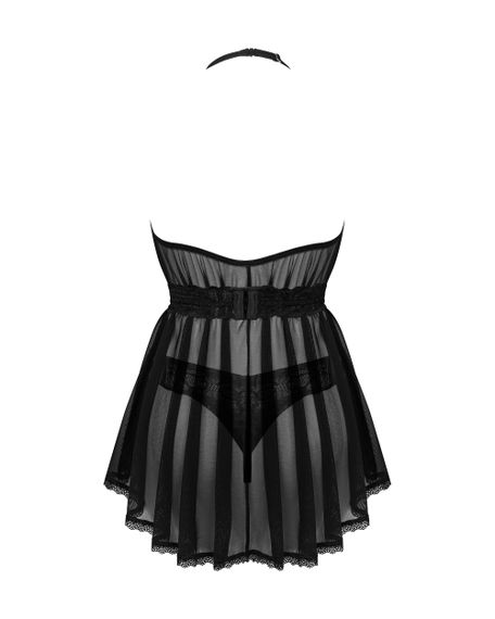 Сорочка Obsessive Serafia babydoll Черная XL/2XL | Зображення 7