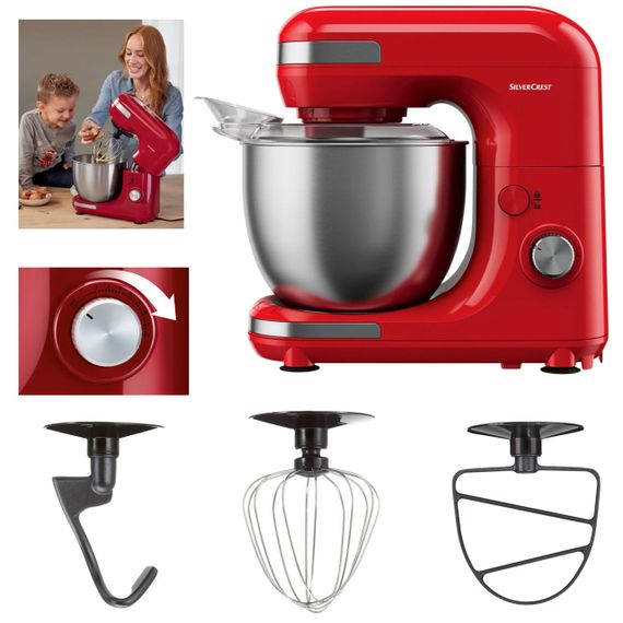 Планетарный кухонный комбайн SilverCrest RED – 650 Вт, Германия